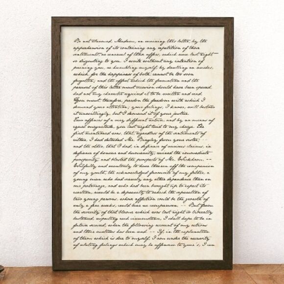 Pride and Prejudice Darcy’s Letter to Elizabeth Print - Picture 1 of 4